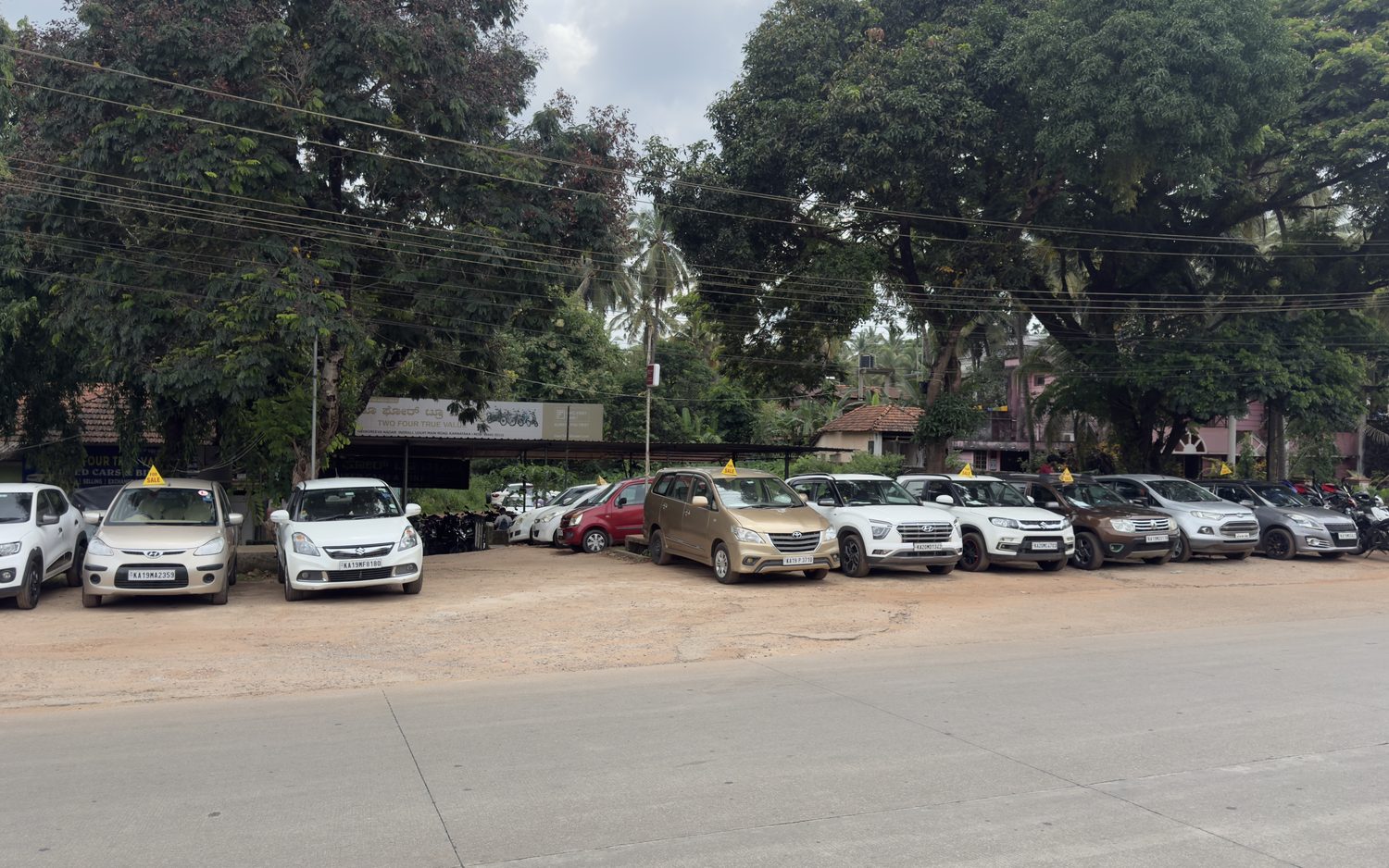 Two Four True Value car lot in Udupi